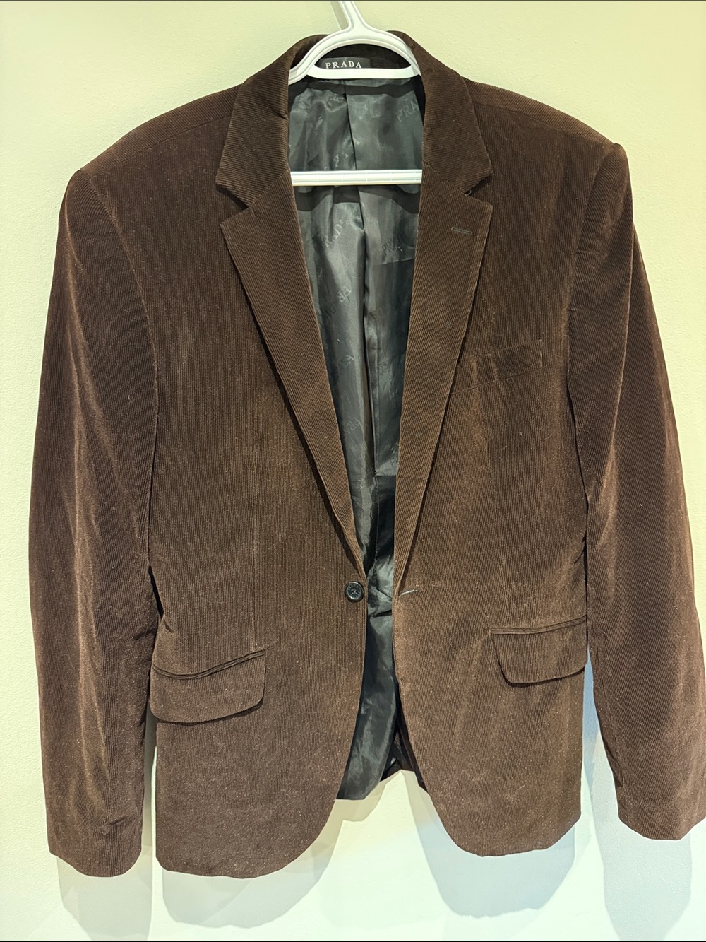 Prada Men's Dark Brown Corduroy Sport Coat
